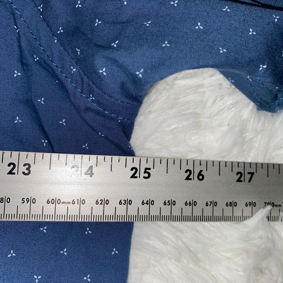 NWT PD&C Blue with white dot pattern print button down shirt - Picture 6 of 6